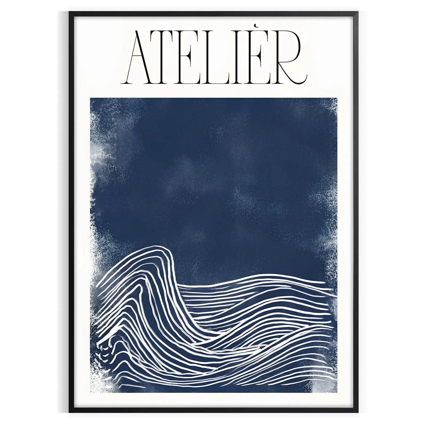 space Atelier Maximalist poster vibrant blend blue green artistic expression unique wall art thoughtful gift print room decor preferred size A4 cm A0