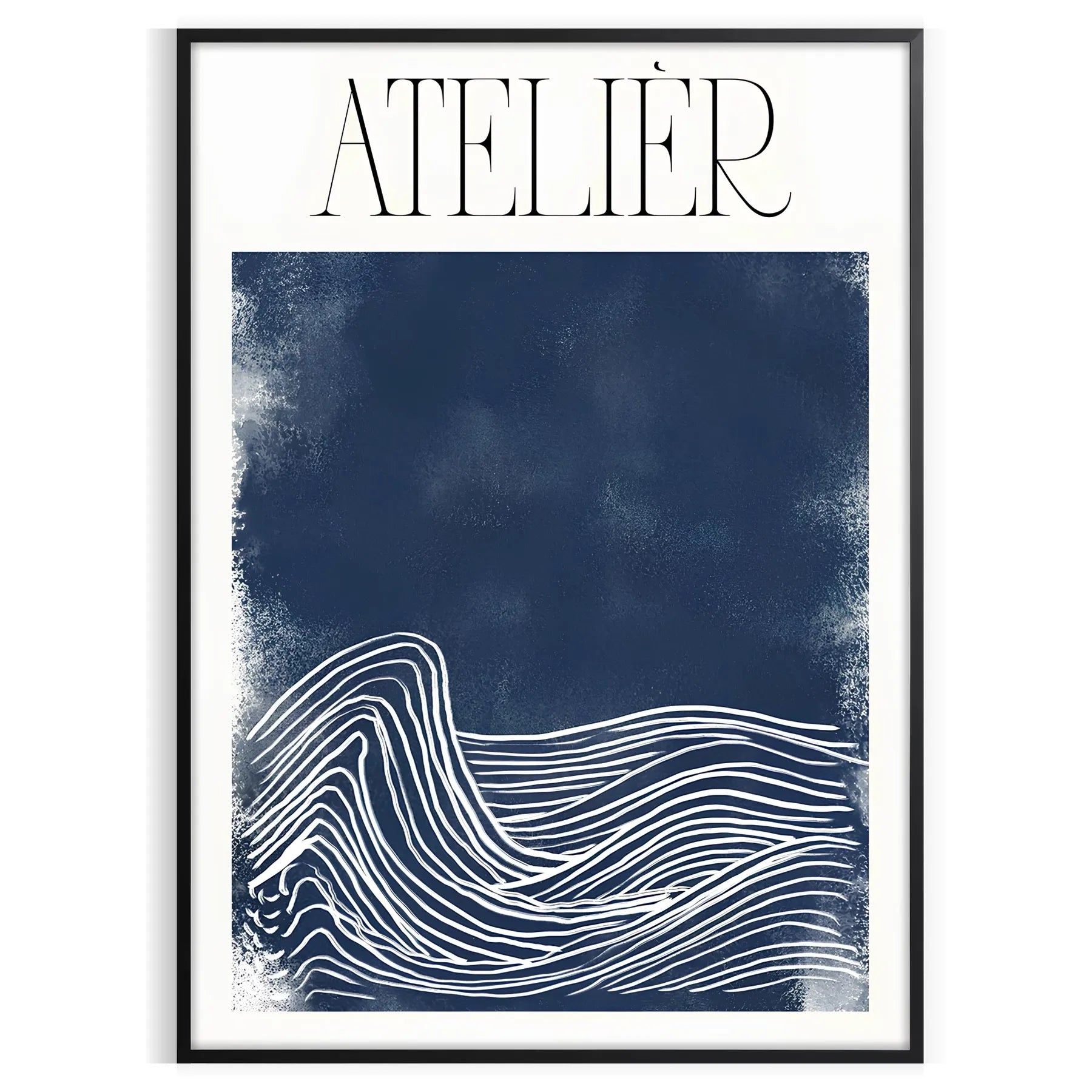 space Atelier Maximalist poster vibrant blend blue green artistic expression unique wall art thoughtful gift print room decor preferred size A4 cm A0