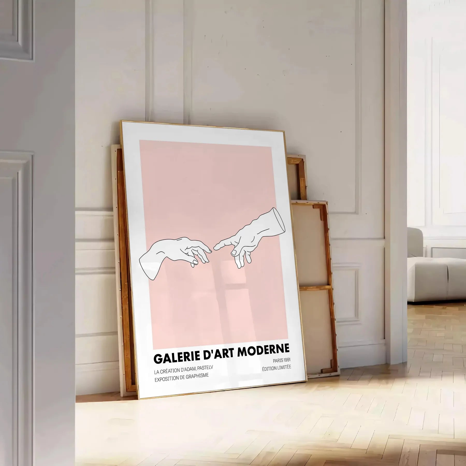 space modern art gallery poster captivating blend black orange wall unique gift room frame print enthusiasts trendy decor